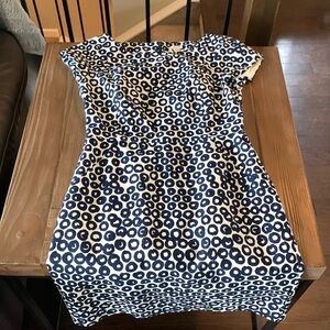 J. Crew Navy Patterned Dress